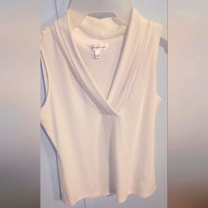 White Brookes and Brothers stretch white blouse size: xs
